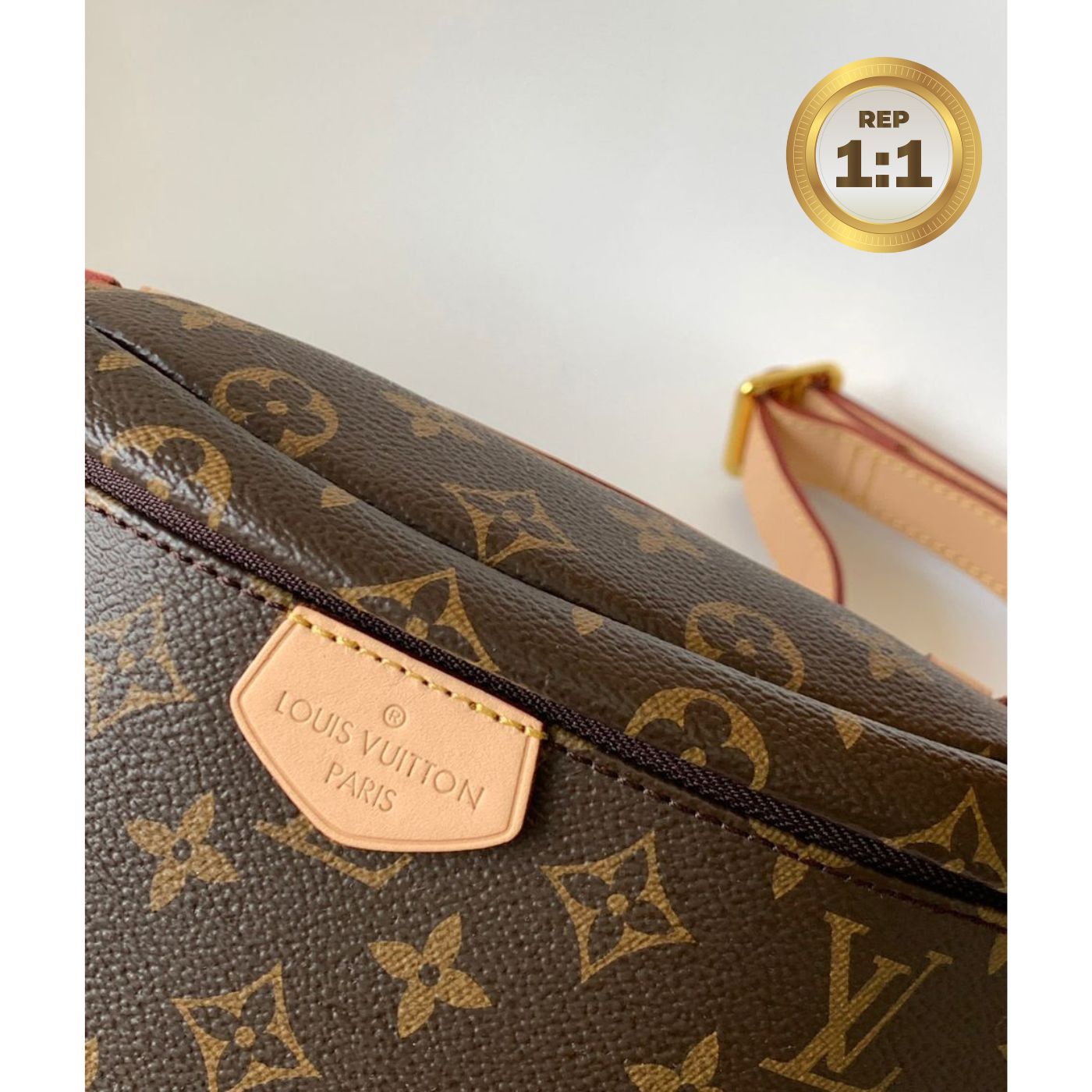 [REP 1:1] Louis Vuitton Bumbag Monogram Canvas Brown For Women 14.5in/37cm